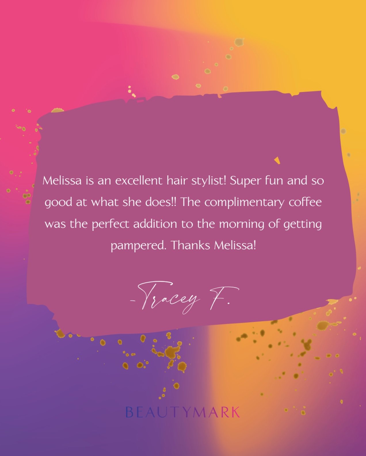 Thank you, Tracey!