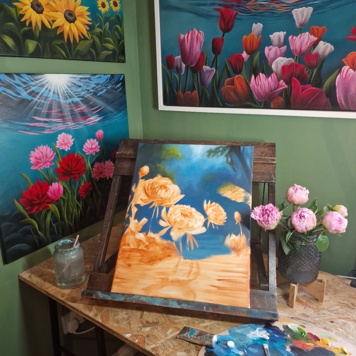 (Working Progress) 🎨 There's something so peaceful about picking up a paintbrush that the world fades away, and it’s just me, the colours, and the canvas. 💙 Each stroke feels like a deep breath, bringing calm and clarity. This is my flow state, where time stands still, and creativity takes over. 🌸✨ Do you have a place where you feel this kind of calm? 🌿 #FlowState #PaintingTherapy #ArtInProgress #ThePowerOfNow #ThePresentIsAGift #Meditation