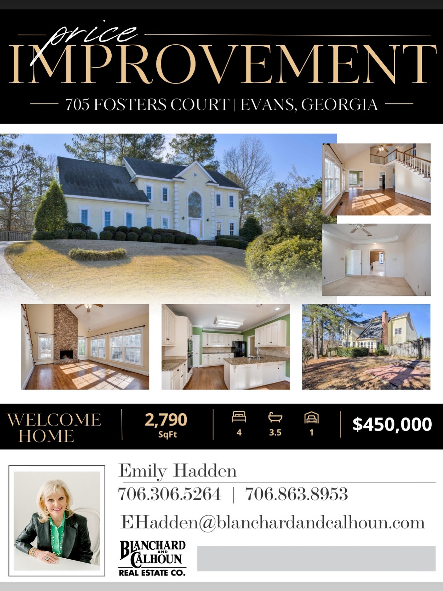 ๐จ ๐๐๐๐๐ ๐๐๐๐๐๐๐๐๐๐๐ in Evans, GA! ๐ก
705 Fosters Court is now $450,000 โ and with nearly 2,800 sq ft on a spacious lot, this classic two-story checks the boxes:
๐๏ธ 4 Bedrooms | ๐ 3.5 Bathrooms
๐ฅ Soaring ceilings + statement stone fireplace
โจ Dual staircases
๐ฝ๏ธ Large kitchen with center island + tons of cabinet space
๐ณ Fenced backyard with patio โ perfect for entertaining or letting the dogs roam
๐ Tucked in a quiet cul-de-sac in Columbia Countyโs top school zone, this home offers space, function, and value.
Donโt miss your chance โ homes at this size and price point are rare in Evans.
๐ฒ DM me for a private showing or send this to someone house hunting today.