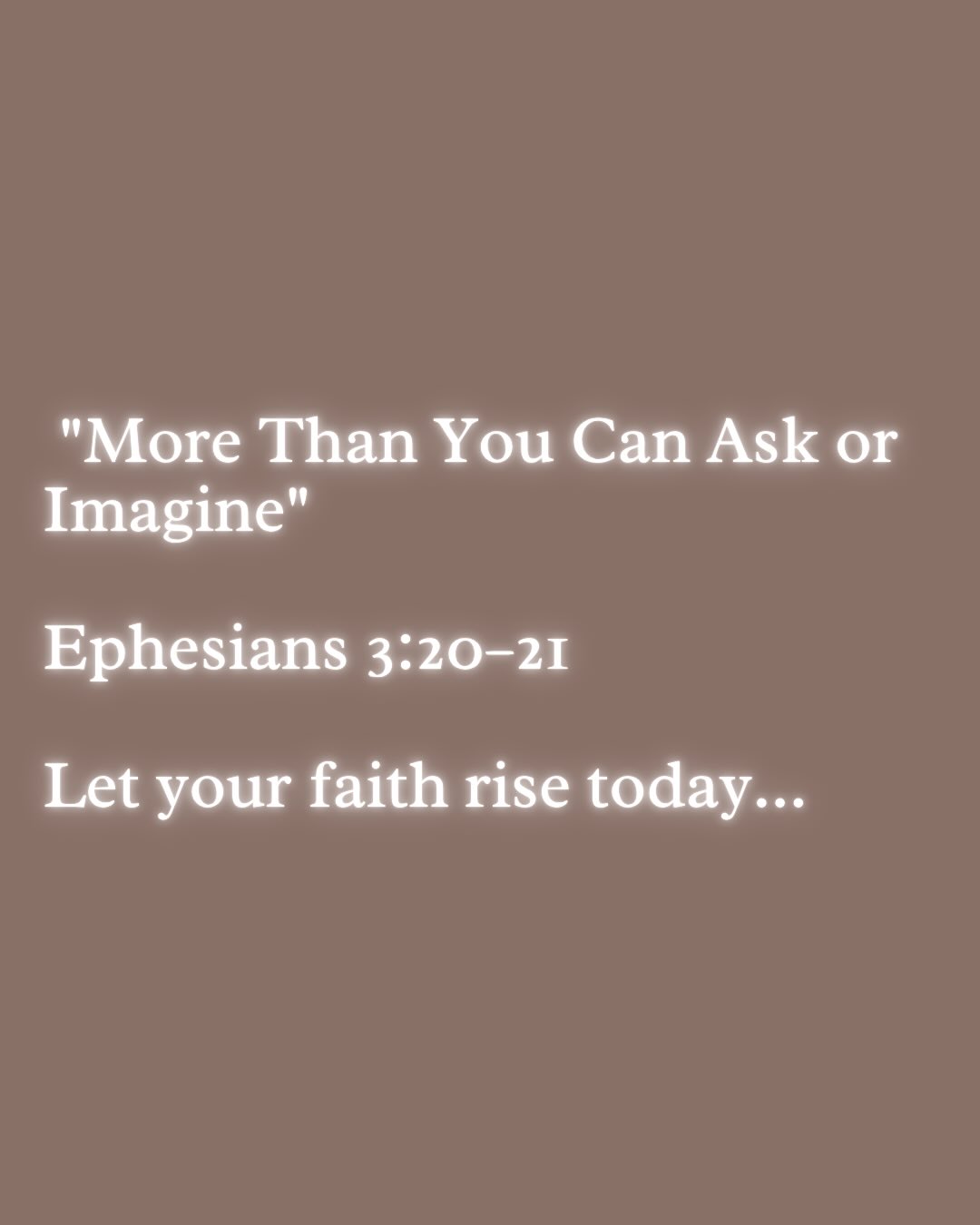 "More than you can ask for all imagine." Ephesians 3:20-21.
Lord, I just don't want to believe I want to belong to you.
#freedevotional #YourTimeWithGod #HeIsWithYou #FaithJourney #GodAppointment #ChristianWomen #ChristianWriter #FaithInTheWaiting #God'sTimingIsPerfect #juneblessings #SpiritualGrowth #Jesusfirst #WaitingOnGod #ChurchMoments #HolySpiritLead #WorshipAndWord #FaithBlog #newbeginnings #ChristianEncouragement #WomenAndFaith #PrayerLife #God'sNearer #encounterswithgod