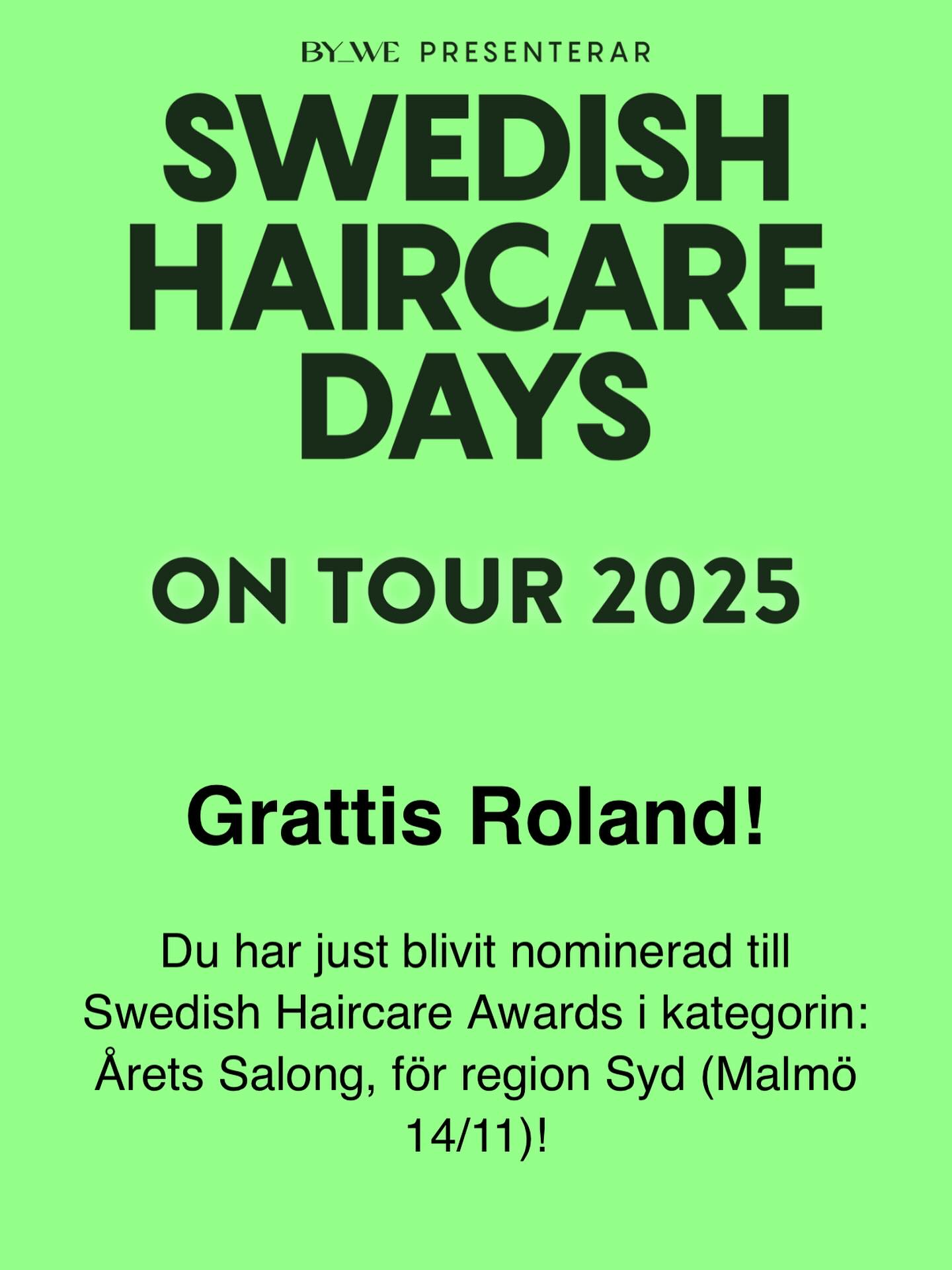 Vi har blivit nominerade till Årets Salong i vår region. 🤩Känns underbart roligt att få denna uppskattning. 🙏 Då blir det till att dra på sig stassen och gå på gala-middag den 14/11 🥳🥂❤️ #salongengelbrektsgatan12 #lillatorg #frisör @hairbytanyaswe @jandy.1981 @bywe_sverige