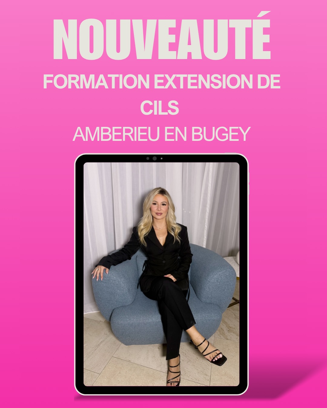 ✨ GRANDE NOUVELLE ✨
Après des mois de préparation (et vos dizaines de messages 😅)…
Je lance enfin ma toute première formation en pose d’extensions de cils – en présentiel 💥
📍 À Ambérieu-en-Bugey
🎓 Formation intensive d’une journée – idéale pour débuter avec des bases solides
📦 Kit professionnel inclus
🎁 Offre de lancement pour les premières inscrites
Tu vas apprendre :
✔️ La vie du cil, l’hygiène & le matériel
✔️ Les différents types de cils, courbures, tailles
✔️ Diagnostic des yeux & mapping
✔️ Pose complète, remplissage, dépose
• beaucoup de pratique, de conseils, et de confiance 💖
👉 Places très limitées pour un accompagnement de qualité
👉 Tu repars prête à t’entraîner, t’améliorer, et te lancer
💌 Envie de plus d’infos ou de réserver ta place ?
Écris-moi en DM dès maintenant
—
💭 Tu veux te reconvertir ? Apprendre une nouvelle compétence beauté ? Développer ton activité ?
C’est le moment ✨
Et ce n’est que le début… 🤍
#formationcils #posecils #formationcilparcil #formationbeauté #ambérieu #esthétique #formationprésentielle #cilàcil #lashtraining #lashacademy