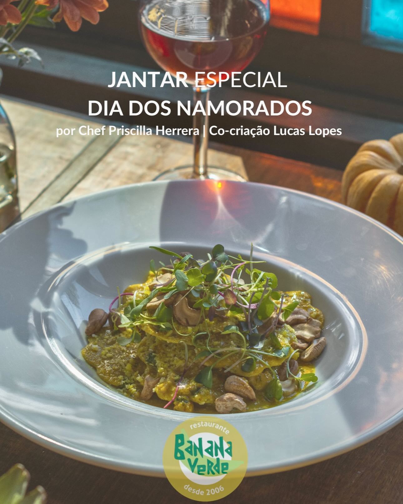 “Neste Dia dos Namorados, surpreenda com amor… e sabor! 🌱💚 Reserve sua mesa!” Via WhatsApp 3814-4828