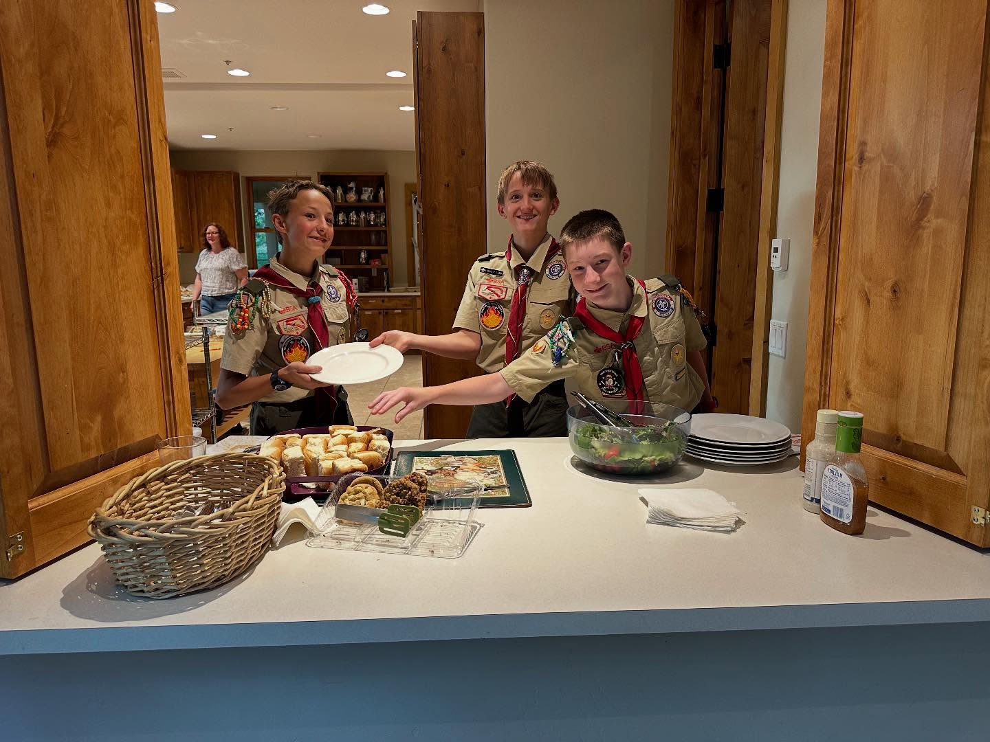 Community Dinner at Eagle River Presbyterian Church! Good turns make a well rounded scout!