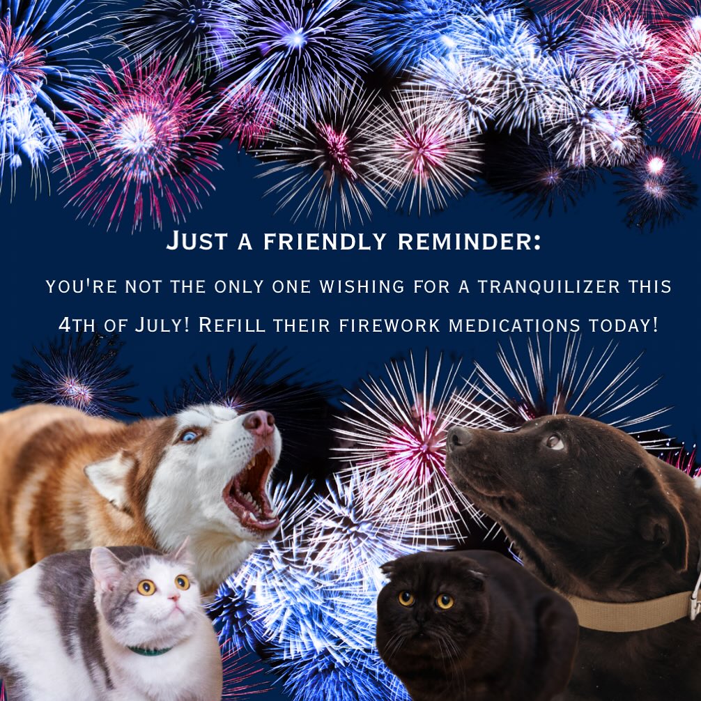 Don’t wait until July 3rd to refill those anxiety medications! It’s never too early to be prepared !