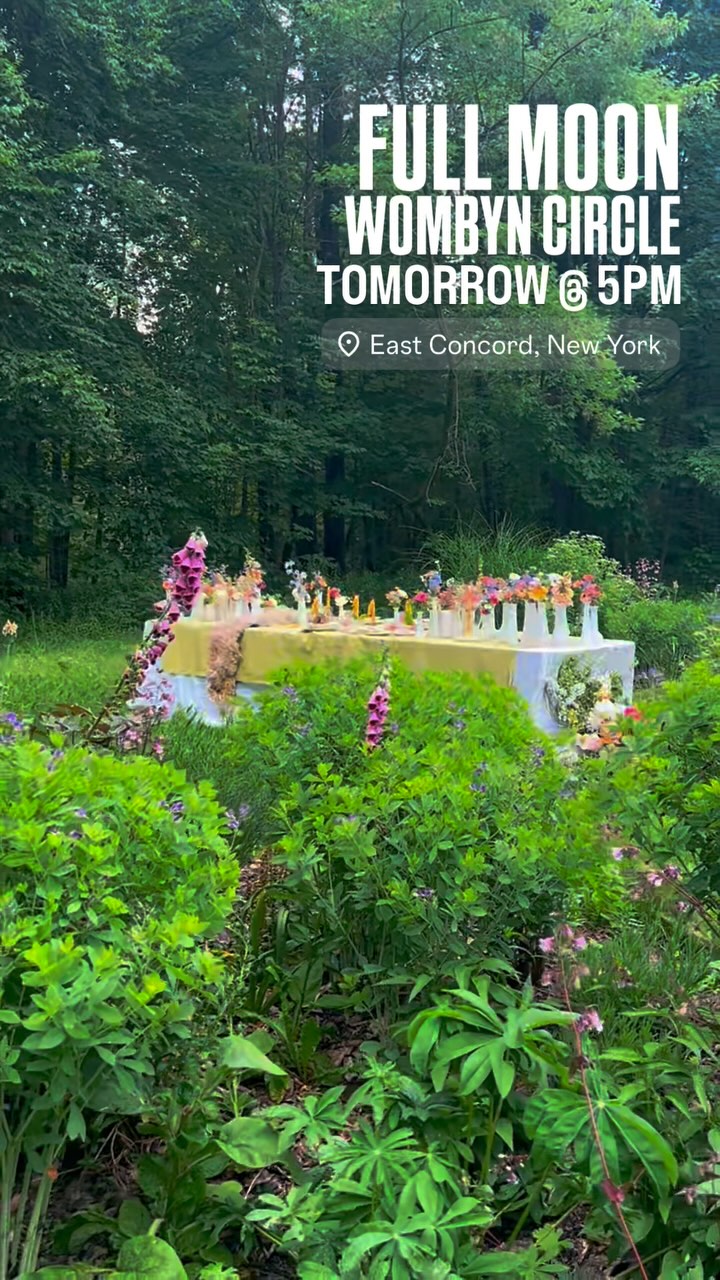 COMMENT “MOON” BELOW FOR A $10 OFF CODE TOWARDS YOUR TICKET! 🌿
Tomorrow’s Full Moon - Wombyn Circle is at @highlandspringsfloral farm! 💐
We are so grateful to be invited back to this magical garden to hold sacred space for each other! 🧚🏻♀️🧚🏾🦋
RSVP NOW - LINK IN BIO! 🪷
We look forward to seeing you there!
Come as you are! You are seen!✨