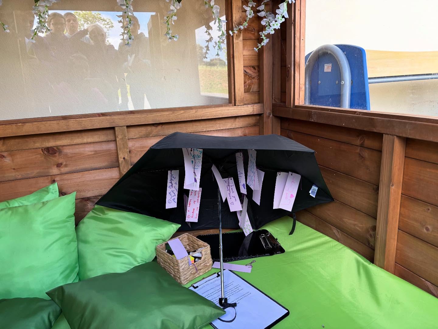 Prayer spaces in schools are wonderful things to do. The pupil chaplains at St Aidan’s, Wiston lead a prayer club at break times on a Wednesday and each week introduce a new prayer activity, using our prayer shed as a perfect base during the summer months for prayer and reflection. #prayerspacesinschools #stdavidscyf #pobldewi
