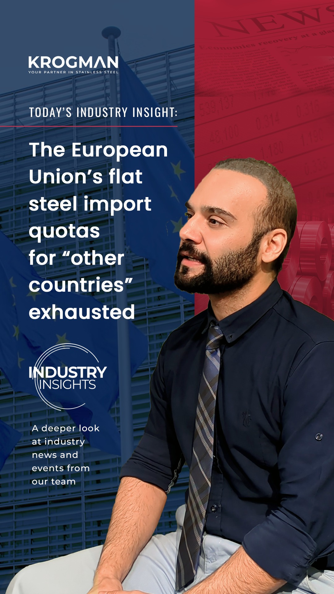European Union's flat steel import quotas for "other countries" exhausted?
On the first day of the EU quota period, several countries, including Taiwan, India, and Vietnam, exceeded their steel import quotas, with some surpassing 300-500%. This indicates high demand, creating delays with products awaiting customs clearance.
Source:
https://www.steelorbis.com/steel-news/latest-news/eus-flat-steel-import-quotas-for-other-countries-exhausted-1385788.htm
-----
Industry Insights
— A deeper look at industry news and events from our team
"The quota exceedance highlights intense competition in the steel market and potential supply chain bottlenecks. Monitoring policies and adapting trade strategies will be crucial in addressing these challenges.
Several countries have exceeded their EU steel import quotas on the first day of Q2 2025, signaling high demand and potential market disruptions."
— Iman F. (Business Development Executive)
#IndustryInsights #EuropeanUnion #EU #SteelQuota #Krogman #FromOurTeam