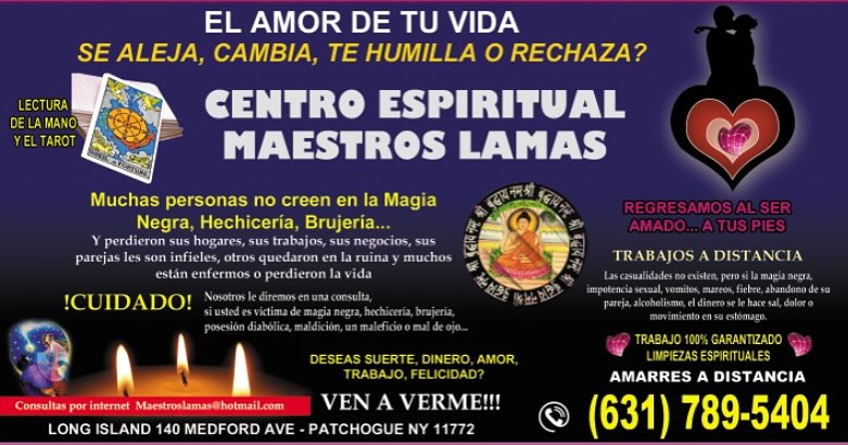 Centro Espiritual Maestros Lamas … Para más información ver Pag. 28 junto al Horóscopo semanal #horóscopos www.Thebilingualnews.com