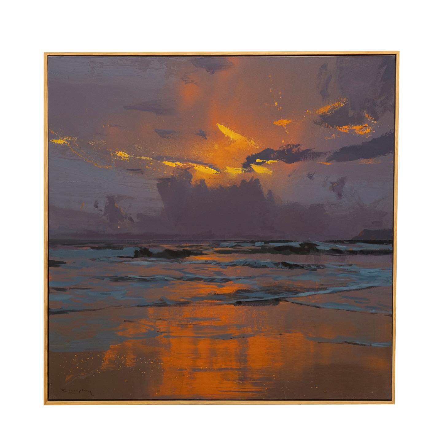 Another one from the new body of works available via @artessencegallery (SOLD) 🌅 #pambulabeach #sapphirecoastnsw #artist #painting #begavalley #pambula