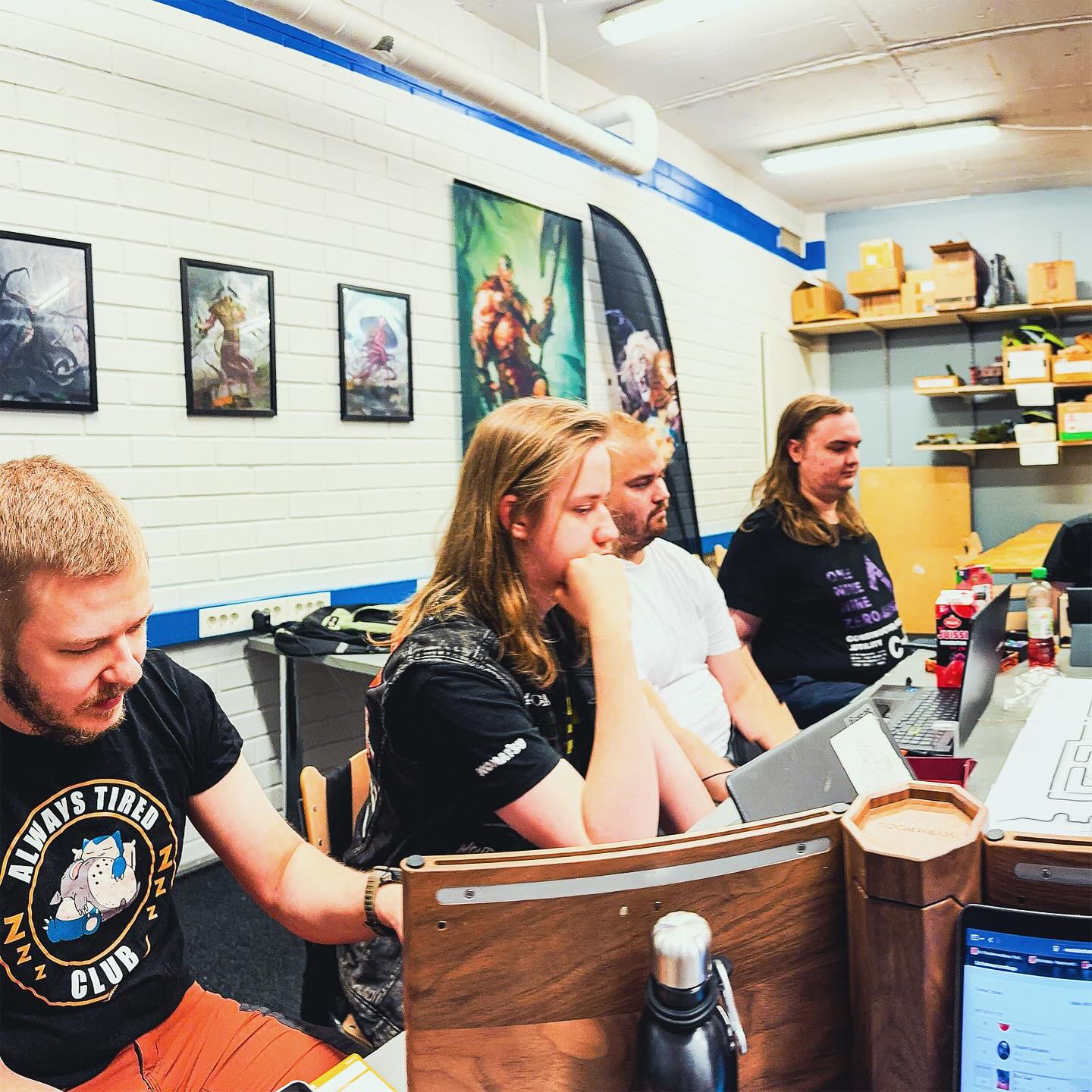 After a brief rest, the adventuring party continued exploring the mind flayer colony. It seemed the complex had been abandoned long ago — and new, stranger inhabitants had claimed it as their own.
The first room revealed a bizarre sight: a pool filled with sticky blue liquid that smelled like wildflowers. Nearby stood a pile of colorful cloaks and a shelf of perfumes. Nothing hinted at mind flayer origins.
To speed up their search, the group split up. In one room, they found diamond-like stones that unleashed terrible, long-forgotten memories when touched. In another, a massive metallic model of planets and comets filled the space — and one wall had ruptured. A green-glowing tear shimmered, warping reality. From it crawled two enormous, frog-like fiends, clearly hungry. The party fought bravely and defeated them.
One adventurer dared to peek through the tear — and saw a grotesque world beyond, everything covered in pulsating, fleshy mass.
Elsewhere, they found a ruined laboratory where three goblins argued over treasure. Another green tear glowed on the wall. Instead of violence, they chose diplomacy. The goblins warned of floating brain monsters beyond the rift and asked for help, offering to share their loot in return. The party led them to safety and moved on.
Heading north, they encountered a surprise: a bone-white mind flayer seated in an armchair, holding a softly glowing orange crystal orb. The creature wasn’t hostile — instead, it offered a trade: the memory crystals for information. The party agreed and delivered the crystals.
To proceed, they must now find three runes — one behind each rift — and use them to open a portal hidden behind the pool room.
The party pressed on, reaching a dungeon-like chamber where another mind flayer and two one-eyed creatures feasted on fresh victims. A third rift pulsed in the background.
One of the adventurers raised their hand and began casting a fireball. #dnd #dnd5e #dungeonsanddragons #dungeonsanddragons5e #dungeonsanddragons5thedition #phandelverandbelowtheshatteredobelisk #adventurersleague #phandalin #farrealm #swordcoast #faerun #faerûn #dungeonmaster #gamemaster #dmlife #dungeonmasterlife #gmlife #gamemasterlife