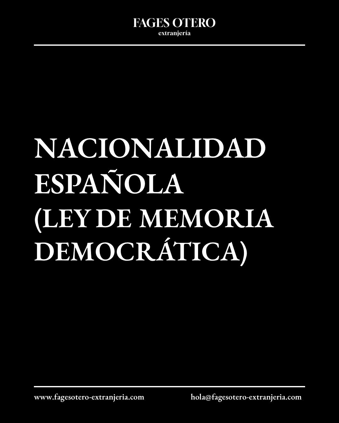 ¿Sos hijo/a o nieto/a de español?
¡No te quedes fuera de esta oportunidad única!
🕒 En octubre de 2025 finaliza el plazo para solicitar la nacionalidad por la Ley de Memoria Democrática.
📌 Cada caso es distinto y requiere de documentación especifica.
¡Agenda una consulta para evaluar tu caso!