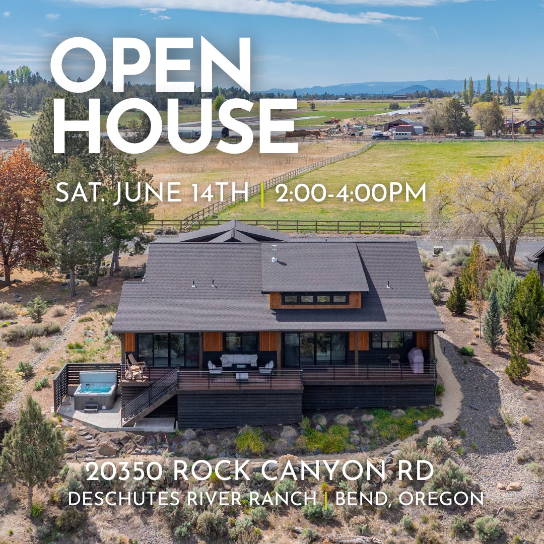 🌄 OPEN HOUSE | Saturday, June 14 | 2–4PM
20350 Rock Canyon Rd | Deschutes River Ranch
🛏 3 Bed + Office | 🛁 3.5 Bath | 📐 2,557 SF
Looking for peace, privacy, and views that stop you in your tracks—all just minutes from town? This is that home. And that setting. 🌲
Located just 11 miles from downtown Bend and 3 miles to The Bite in Tumalo, this custom 2020 single-level home sits above the Deschutes River with panoramic views of Smith Rock, Mt. Jefferson, Three Fingered Jack, Mt. Washington—and the river winding below.
✨ Vaulted ceilings, clerestory windows & a wall of glass framing the view
🍽️ Thoughtful kitchen layout with two refrigerators & a walk-in pantry
🛏️ Spacious primary retreat with spa bath, heated floors & dual walk-ins
🌅 Expansive back deck—perfect for golden hour dinners & stargazing
🛁 Private hot tub just below with views & privacy
🚙 3-car tandem garage + workshop, attic storage & RV parking
🥾 2 miles of private river access + scenic trails just outside your door
Offered at $2,195,000
📱 Tiffany Vasquez, Broker | Stellar Realty NW | 541-728-3668
🔗 lifeinbend.com/20350rockcanyon
#LifeInBend #TiffanyVasquezRealEstate #BendOpenHouse #DeschutesRiverRanch #LuxuryListing #BendOregon #TumaloOregon #CentralOregonRealEstate