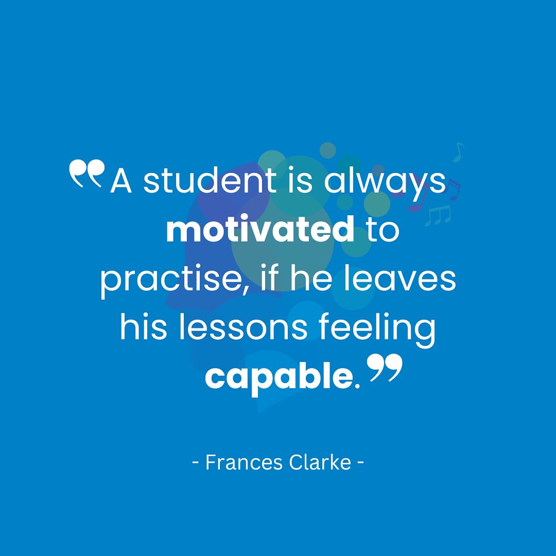🎹✨ “A student is always motivated to practise, if he leaves his lessons feeling capable.” – Frances Clarke
This quote hits at the heart of what great teaching is all about. It’s not just about what we teach—it’s how we make our students feel. Confidence isn’t built in a day, but it is built lesson by lesson, when we nurture progress, celebrate small wins, and help students walk away thinking, “I can do this.”
Whether in music, academics, or life, let’s aim to leave every learner feeling empowered. 🎶
#MusicEducation #FrancesClarke #PracticeMotivation #PianoTeacherLife #ConfidenceBuilding #InspiredLearning
