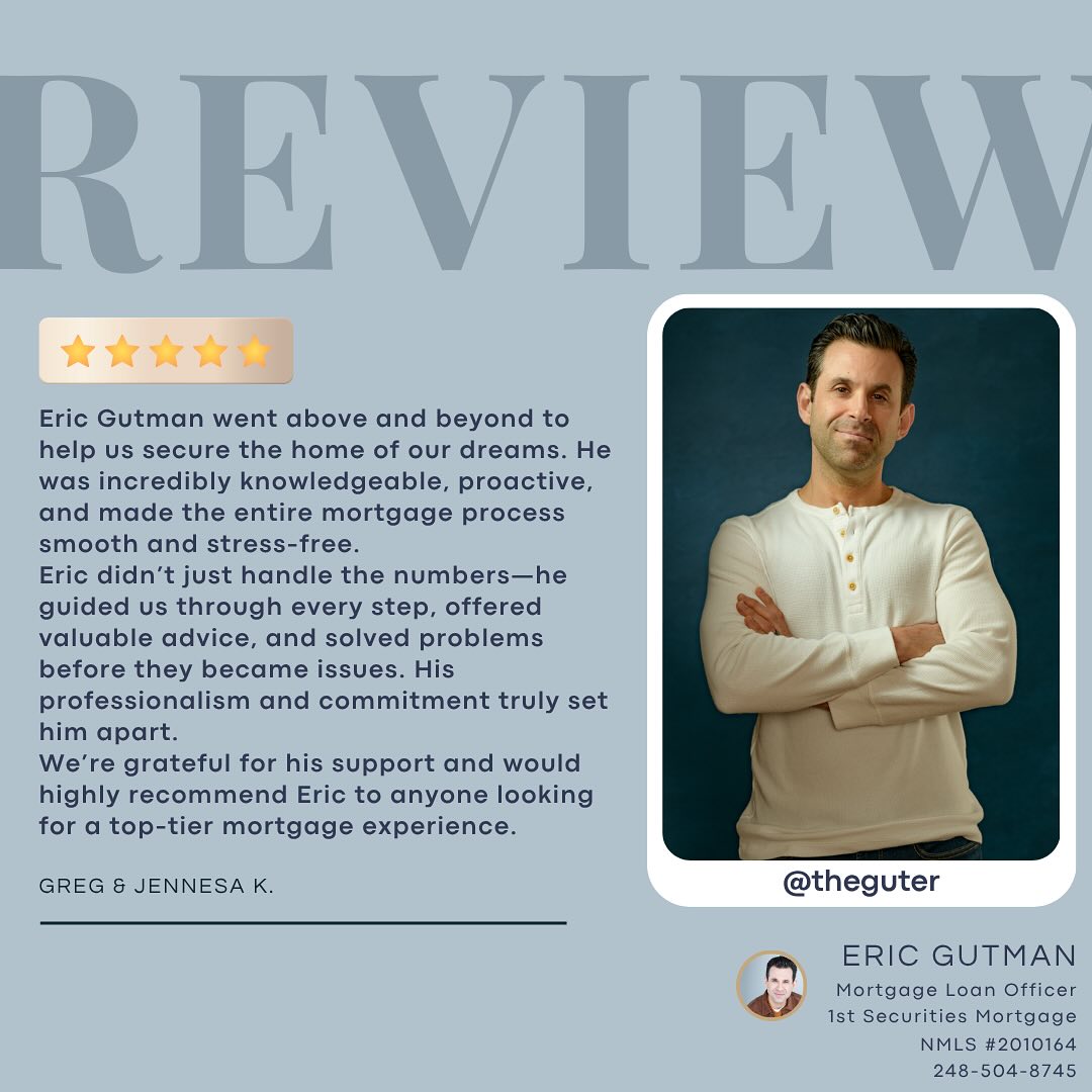 Got this lovely review from this lovely family who I helped with a home loan back in April. Got them a great rate with a jumbo 5-year ARM and took care of them every step of the way.
This is just a reminder that although I post a lot of content about me as a performer, I also am a loan officer you can trust. Proud of the work I do for my clients, time and time again.
Reach out if you need someone in your corner to walk you through the mortgage process.