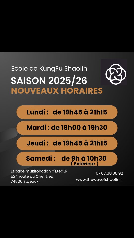 Cours de kungfu Shaolin sur Eteaux et la Roche sur Foron, Haute-Savoie.
Nouveaux horaires pour la saison 2025/2026.
Tarif " Early Bird " pour toute inscription avant le 15 juillet 2025.
#qigong #kungfushaolin #shaolin #thewayofshaolin #kungfu #sifushihengjun #artsmartiaux #larochesurforon #bienêtre #hautesavoie #discipline #nouveaudéfi #motivation #focus #Haute-Savoie #bonneville
