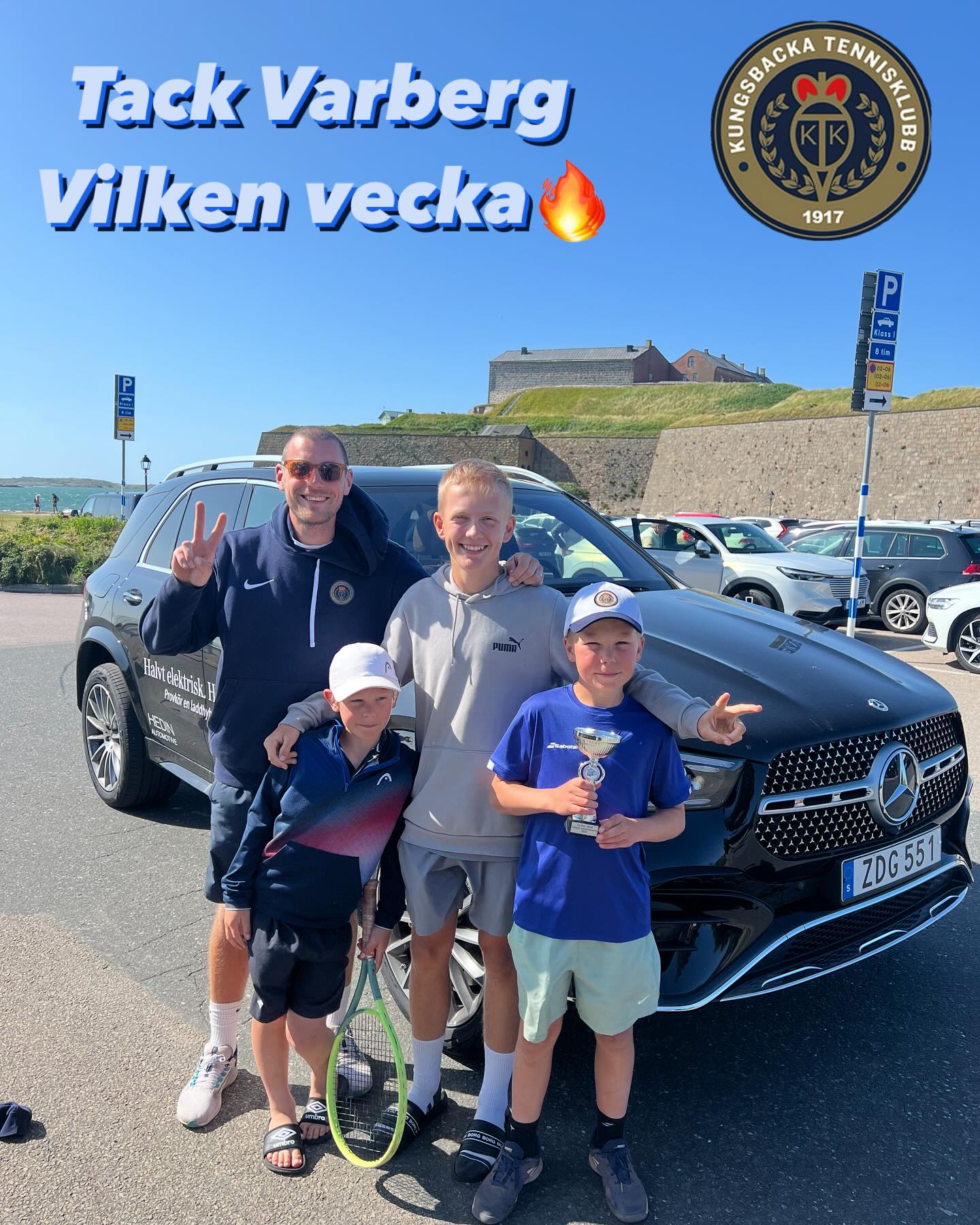 En härlig vecka i Varberg där det bjöds på fin tennis av alla spelare! Det bjöds på allt ifrån storm till magiska sommarkvällar och minnen för livet🎾 Stort tack till @hedinautomotivekungsbacka för en fantastisk bil som vi fick låna för att kunna ta oss runt. Ett stort tack till @varbergstennisklubb för en välorganiserad tävling som vanligt💪#allezktk #tillsammansärvistarka