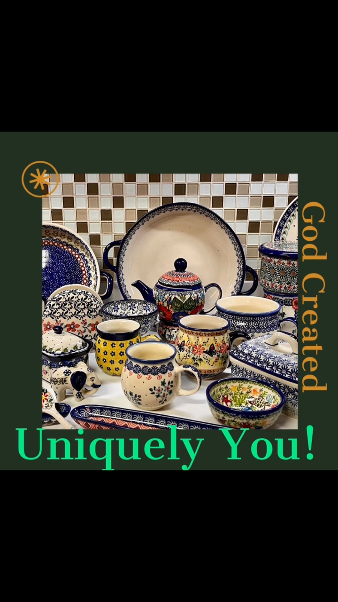 As unique as each piece of Polish pottery is, you have been created even more uniquely by God. Dig a little deeper by reading my latest post: www.sewingseedsforoursavior.com #sewingseedsforoursavior #blessed #godisgood #spiritualgrowth #formedbygod #polishpottery❤️ #createdbygoduniqueindesign