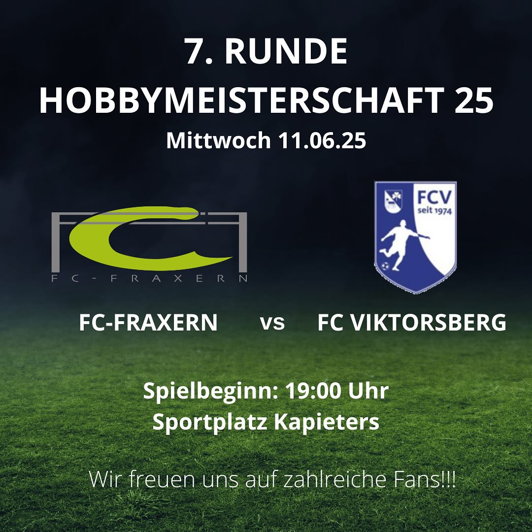 Heimspiel!!!⚽️⚽️
Diesen Mittwoch spielen wir bei unserem nächsten Heimspiel gegen den FC Viktorsberg. Spielbeginn ist um 19:00 Uhr auf der Sportanlage Kapieters. Wir freuen uns auf zahlreiche Fans und Unterstützung für unsere Mannschaft!! ⚽️
#fcfraxern #fussballspielenwoandereurlaubmachen #fussball #matchday #fraxern