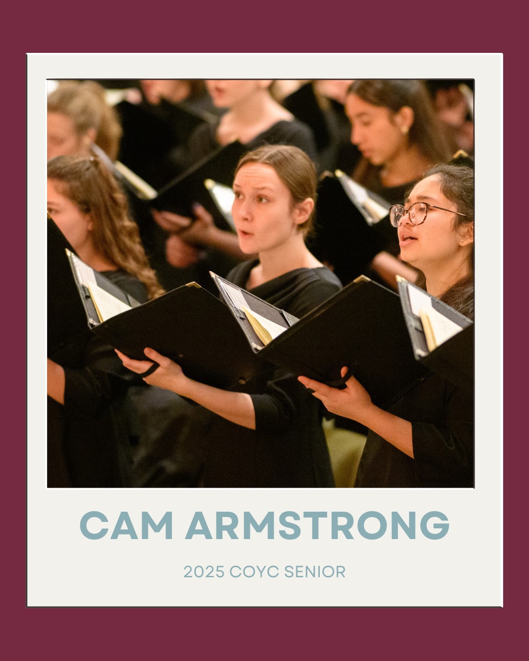 Join us as we celebrate our 2025 seniors! Cam joined COYC her sophomore year. Cam's favorite memory with COYC was singing Lord of the Rings at Blossom. "That performance was so incredible, the audience was just amazing, and the music was beautiful!" Her favorite musical moment with COYC was singing Brahms' Schicksalslied.
Are you thinking about joining COYC? Cam says, "Do it! COYC shaped who I am today and introduced me to some of my best friends! The youth chorus gives so many opportunities to perform at such a high level and with amazing musicians from all around. I couldn’t be more grateful to have been a part of this chorus!!"
Join us in celebrating Cam!