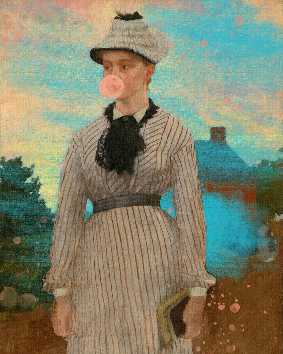 A couple years ago, I wanted to combine my two favorite aesthetics. Neon and Victorian. Thus this Neon Victorian art piece came to life. Taking the art of Winslow Homer’s The Red Schoolhouse (since it was public domain), I turned it into something that I would like to hang in my house. I then made ten prints of it because I wanted to start an etsy shop, but life said nay.
Do you guys like combining styles together? I feel like I even do that in writing 😅
#art #photoshop #noai #noaiart #neon #victorian #neonvictorian #rework #vintage