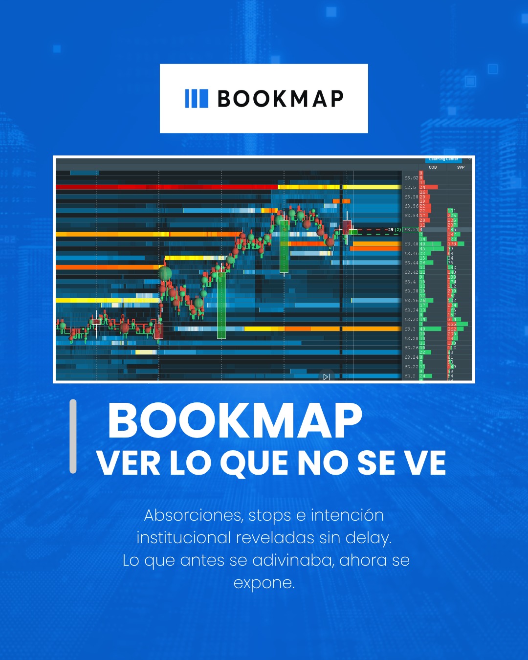 Bookmap: Lo que no ves, ni con las plataformas más sofisticadas del mercado.
Después de trabajar con herramientas institucionales reconocidas por su precisión, puedo decirlo con claridad:
Bookmap opera en una capa distinta.
No interpreta. No proyecta.
Expone la microestructura real del mercado, en tiempo real.
✔️ Heatmap dinámico (125 fps)
Liquidez viva. Apilamientos, cancelaciones y reacciones del DOM visibles al instante.
✔️ Absorciones visibles
Respuesta institucional frente a agresión.
Sin conjeturas. Registro claro.
✔️ Stops ejecutados y Icebergs detectados
Zonas de limpieza de liquidez evidenciadas con precisión.
✔️ Volume Bubbles + Large Lot Tracker
Cada ejecución revelada: tamaño, dirección, intensidad.
Información con contexto.
✔️ Market by Order (MBO)
Lectura quirúrgica del flujo: prioridad en cola, cancelaciones, dinámica de órdenes.
Más allá del DOM convencional.
✔️ Replay con profundidad real
Revisión de sesiones con estructura conservada.
No es backtesting. Es reconstrucción.
Bookmap no sustituye tu sistema. Lo pone bajo lupa.
Con esta herramienta, es posible contextualizar la acción del mercado con base en datos ejecutados.
Nada más. Nada menos.
➤ bookmap.com/members/aff/go/PacoVara?i=184 (acceso a través de entorno técnico autorizado)
#Bookmap #OrderFlow #Microestructura #FlujoDeÓrdenes #VolumeProfile #MarketByOrder #Liquidez #Stops #Icebergs #ScalpingTécnico #VisualizaciónInstitucional #SinFiltros
