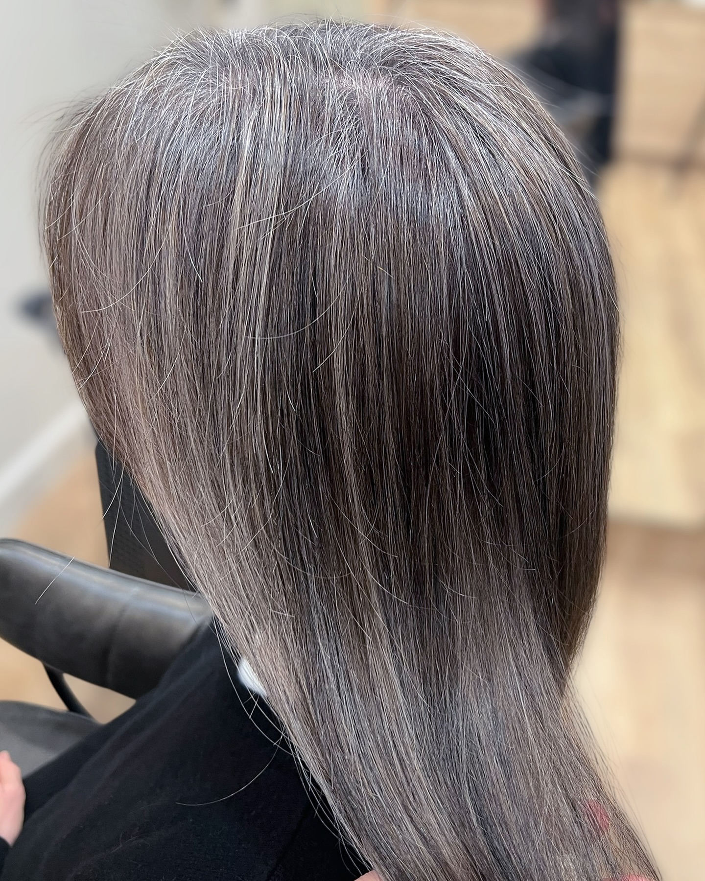 Here is a selection of images showing the process from the first session through to the end of the second session in a colour transition journey. You’ll see that even after the first session, the results are beautifully blended and striking. However, the second session brings a more refined finish and a colour result that more closely aligns with the natural tones.
It’s important to understand that all artificial hair colour will fade over time, and a minimum level of maintenance is always required after any colour transition. The difference with my colour transitions is that my guests are equipped to manage their colour maintenance at home — without needing to return to the salon. This is a core part of the overall goal I have for every guest.
It’s a truly rewarding process to reach a point where your colour care becomes simple, low-maintenance, and fully in your hands.
Nat ✂️