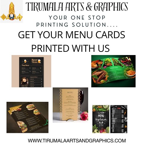 We print your menu cards with a customised design. #menucard #worldwide #business #restaurant #restaurante #businessowner #india #food #foodies …
Contact us for orders:
+91 6301523503
www.tirumalaartsandgraphics.com