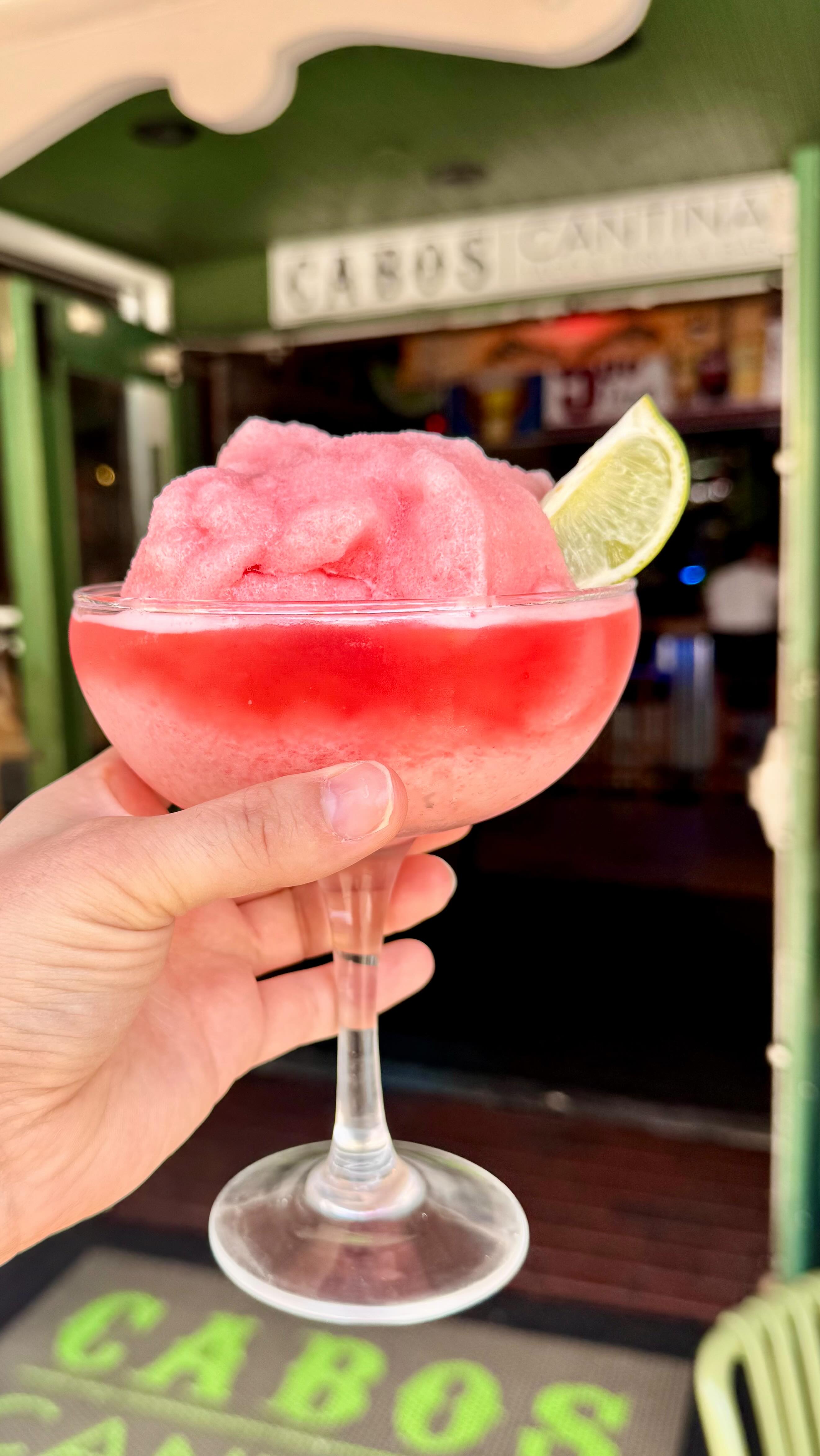 Classic or frozen — Cabos has your perfect margarita. 🍹☀️
Cool down this summer with icy, refreshing sips like our Toasted Coconut, Loco Mango, Chili Cuke, or Passionfruit signature margaritas!
Whether you’re craving a classic margarita or a twist, Cabos Cantina has you covered!
.
.
.
.
#caboscantina #downtownfortmyers #swfl #margaritas #summerinfortmyers