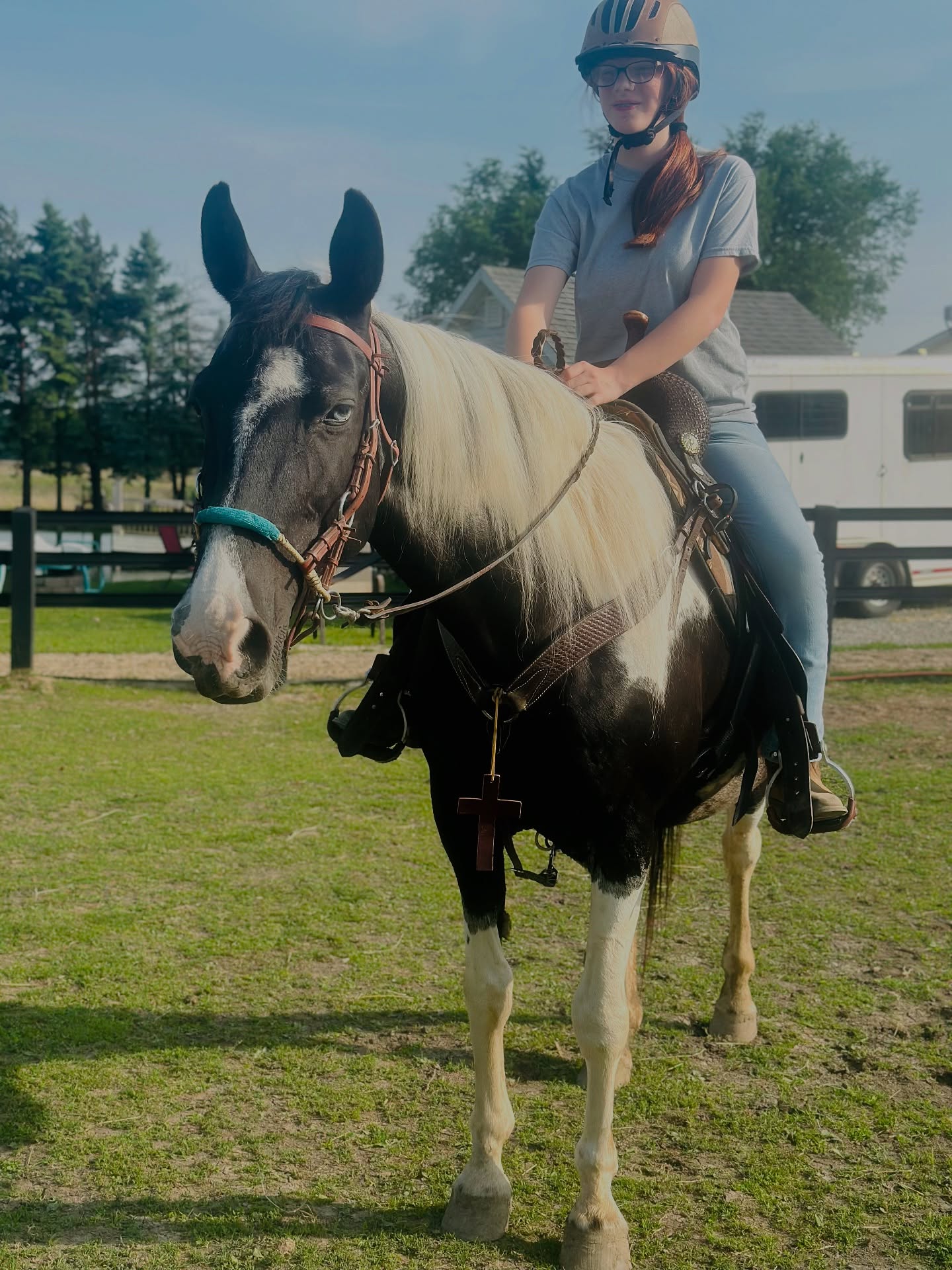 🐴 This is Sugar — saved from slaughter, now stepping into confidence and calm.
With her amazing student by her side, she’s learning to trust, even without a herd mate nearby.
Can you believe this sweet soul was almost discarded?
We are so proud of them both. 💛
#RescueHorse #SpottedSaddleHorse #HosannaHorseHaven #SecondChances #HorseHealing