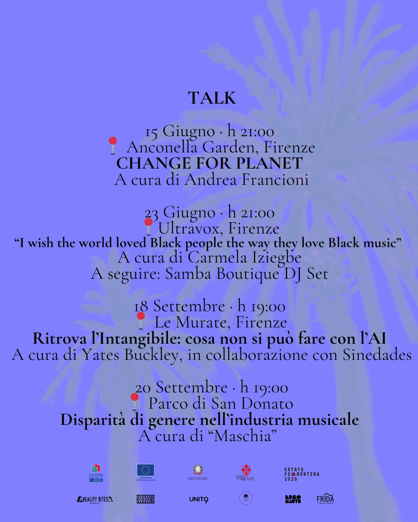 Tante cose belle!
Prossimo appuntamento:
📍 @ultravoxfirenze
Sinedades in conversazione con Carmela Iziegbe
“I wish the world loved Black people the way they love Black music”
Riflessioni sul patrimonio culturale Black e sul consumismo culturale della globalizzazione.
A seguire, DJ Set a cura di @sambaboutique.djset | gemme nascoste tra samba, cumbia, salsa, funk brasiliano vintage, afro beat, electro pop latino e baile funk.
#estatefiorentina #vivofirenze, #firenzecultura #cittadifirenzeufficiale