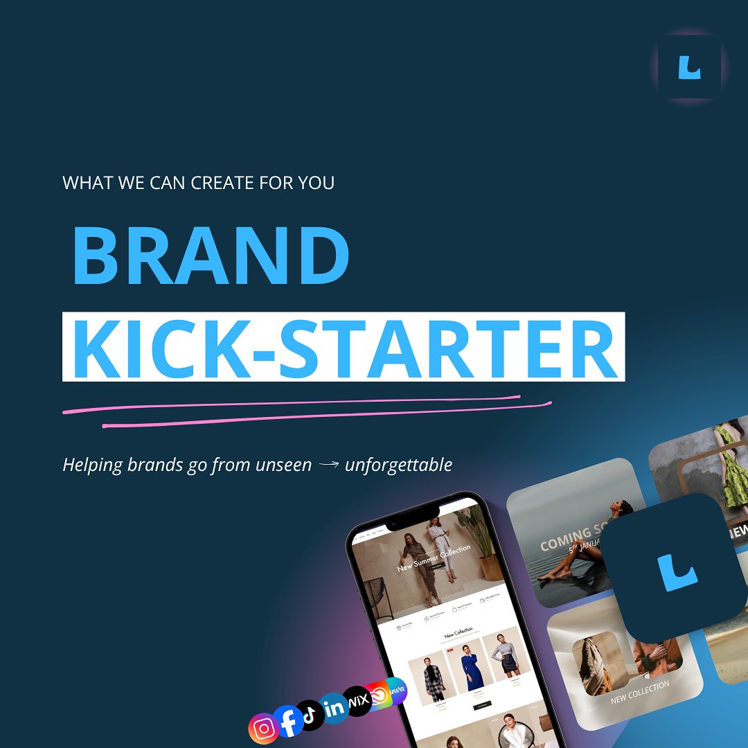 First impressions matter. Our ‘Brand Kick-Starter’ package gives you a logo, brand colors, and custom social media templates — everything you need to show up looking professional (and unforgettable).
Starting a business? Creating a brand? You know where to go - link in bio 🔥
