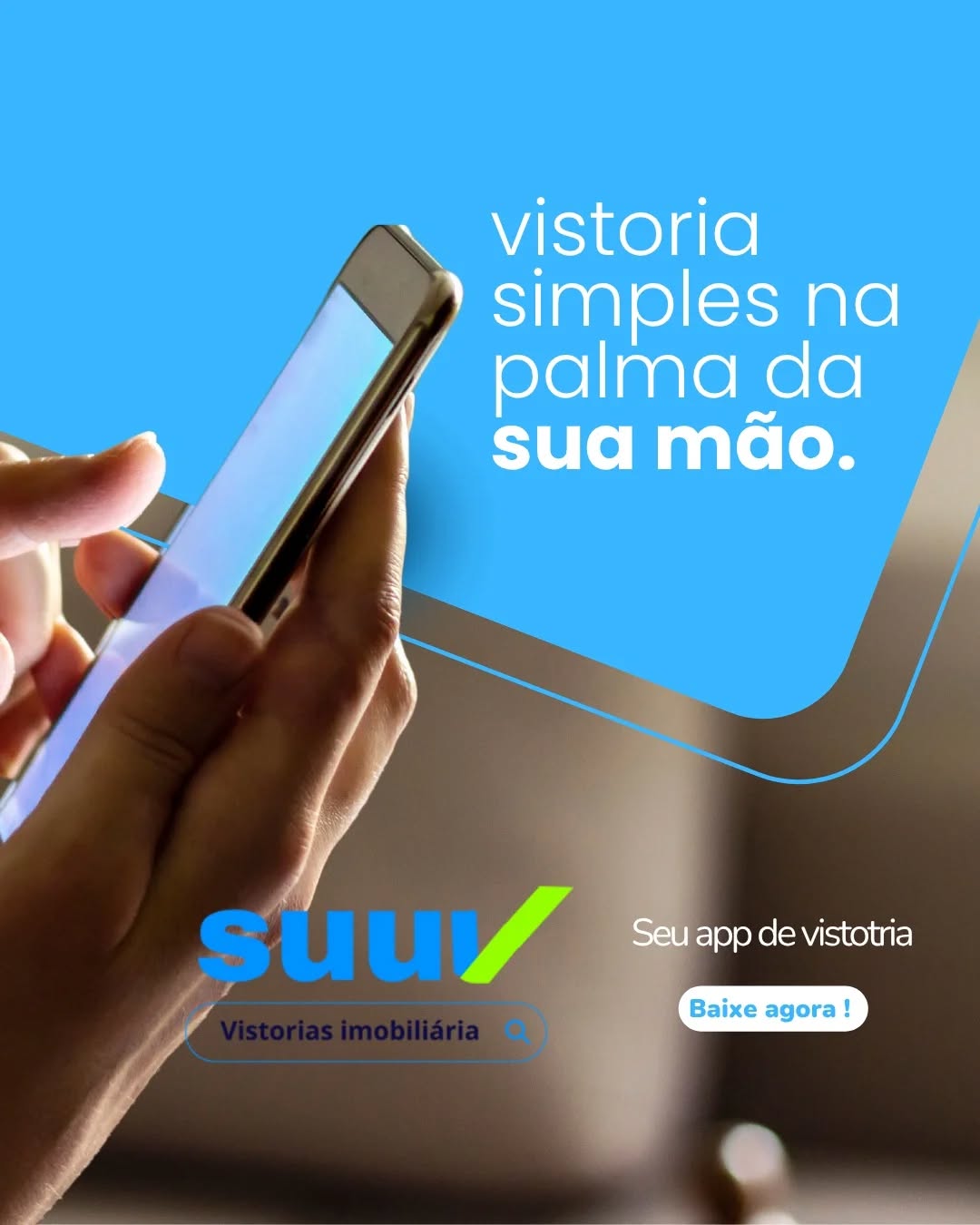 Suuv é o aplicativo que transforma o jeito de fazer vistorias imobiliárias.
Com ele, você realiza todo o processo de forma digital, rápida e organizada, direto do celular ou tablet.
✅ Ideal para:
Corretores de imóveis
Administradoras de condomínios
Imobiliárias
Proprietários e inquilinos