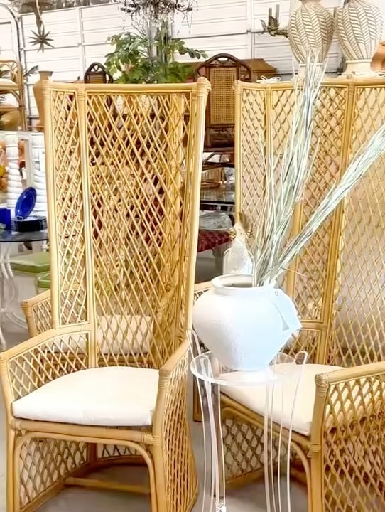 🦚 Look At Us Peacocking 🦚 New Arrivals 🦚
👉🏼Swipe for today’s Top Six!
🦚Natural Rattan “Tribal” Peacock Chair🦚
(Three Available)
🦚Natural Rattan “Queen” Peacock Chair🦚
(Two Available)
🦚White Rattan Peacock Chair🦚
(One Available)
🦚Fiddlehead Natural Rattan Peacock Chair🦚
(Two Available)
🦚Natural Rattan Peacock Chair🦚
(Two Available)
🦚Dark Rattan Peacock Chair🦚
(One Available)