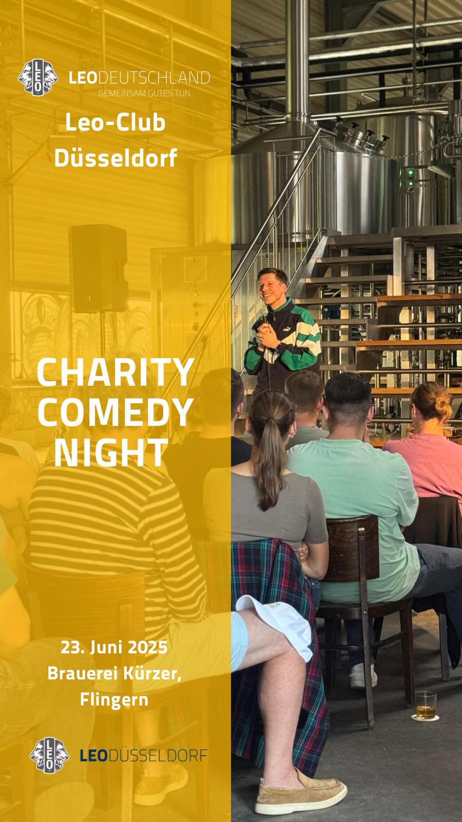 Recap von unserer Charity Comedy Night!🤭🪩🍻🫶🏻
Durch die zwei Künstler @bjornvonmorgenstern und @mareikerichter_ sowie über 130 Gäste im @brauerei_kuerzer konnten wir mehr als 2.700€ an die Kinderschutzambulanz EVK spenden! Wir danken für die tolle Unterstützung und den witzigen Abend!😍👏🏻
#leoclubdüsseldorf #charity #comedy #leoclub #düsseldorf #kürzer #weserve #gemeinsamgutestun #volunteer #lachenfürdengutenzweck