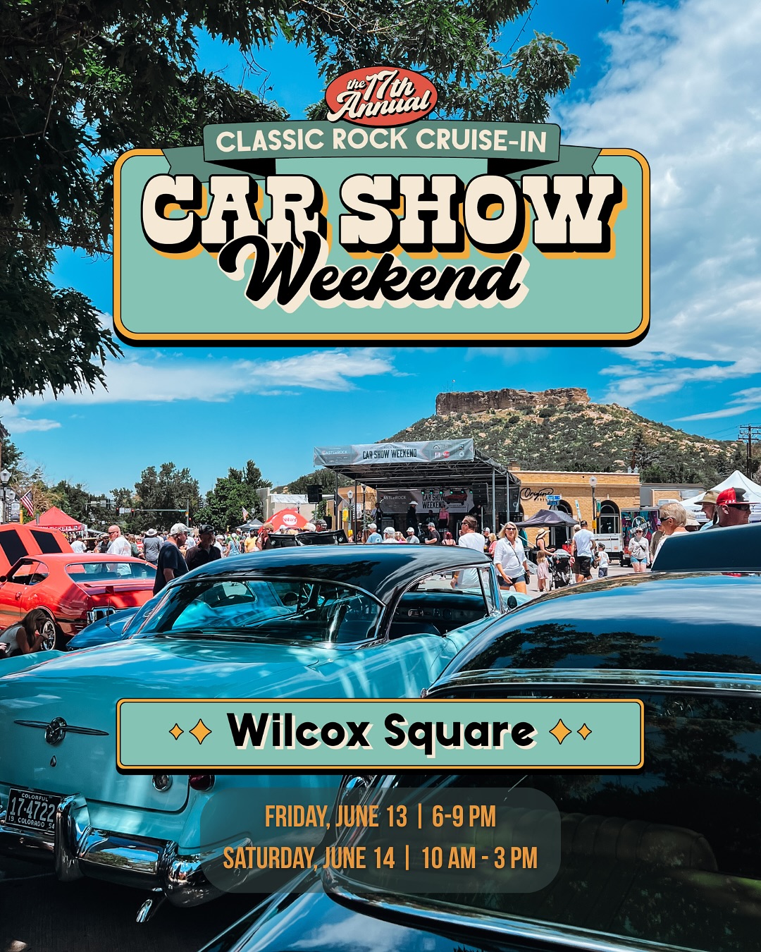 It’s CAR SHOW WEEKEND and the party is about to begin! 🚗
🎶 We can’t wait for the live music
🚙 We can’t wait to see vintage cars
🍻 We can’t wait for frosty beverages
🍔 We can’t wait for delicious food truck eats
🎈 We can’t wait for family-friendly fun
The party kicks off tonight, 6-9pm in the streets of Downtown Castle Rock with music and vendors!
Then the streets of Castle Rock come back to life on Saturday during the day, 10a-3p.
Drop your questions in the comments! ⬇️ We can’t wait to see you!
#downtowncastlerock #summerincastlerock #castlerockcolorado