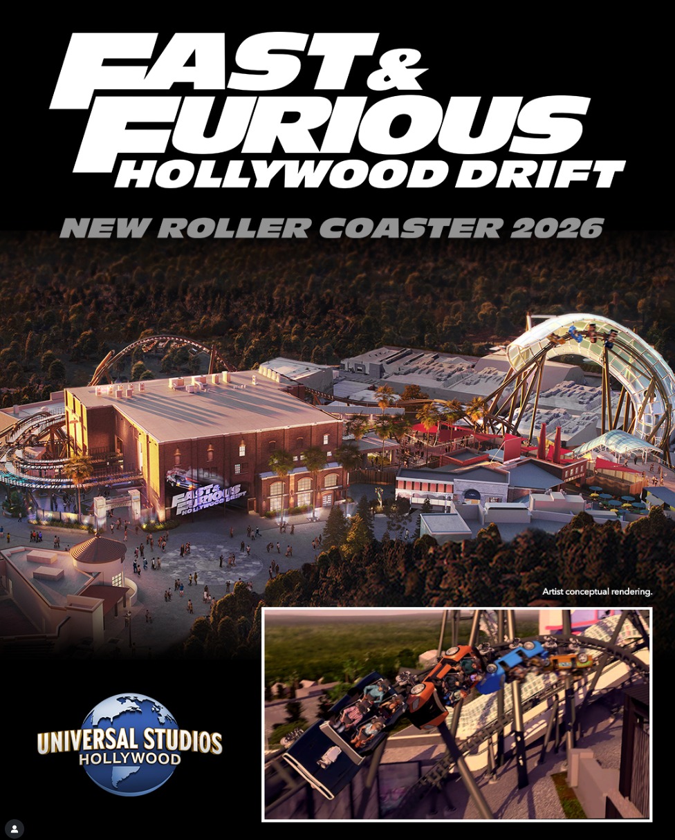 🔥🚗 ¡Confirmado! La adrenalina se apodera de Universal Studios Hollywood en 2026
Prepárate para la montaña rusa más rápida de todos los parques Universal: Fast & Furious: Hollywood Drift llega con una velocidad de hasta 116 km/h y vehículos que giran ¡360° en plena acción!
Inspirada en la saga más explosiva del cine, esta nueva atracción:
✨ Recorre más de 1,200 metros de pista elevada
🔁 Cuenta con tecnología de giro total para simular “drift” real
🎧 Usa sistemas de reducción de sonido para una inmersión total
🏁 ¡Y tú serás el piloto!
Desde un garage estilo Fast & Furious hasta lanzamientos furiosos sobre las zonas del parque, esta montaña rusa será un game changer.
🚨 2026 parece lejos… pero los fans ya estamos contando los días.
Como siempre te dejo el post de mi blog completo en: www.thewinktravel.com/news
¿Te atreves a subirte? 🏎️💨
#FastAndFuriousHollywoodDrift #UniversalStudiosHollywood #TheWinkTravel