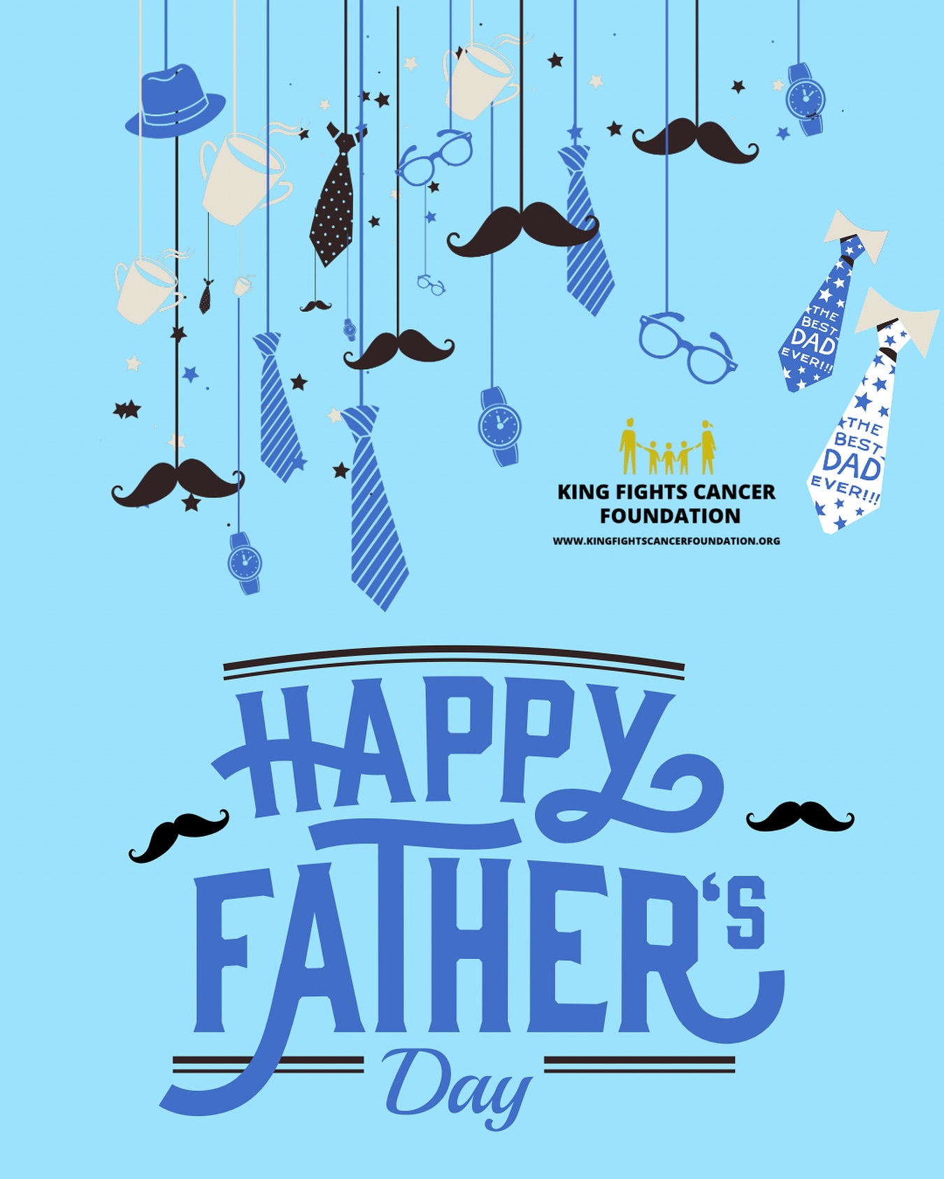 Today we honor all the dads and father figures!
Thank you for all that you do—today and every day.
Happy Father’s Day! 💙👔🎉
•
•
•
#FathersDay #StrongerTogether #KFCF #kingfightscancerfoundation