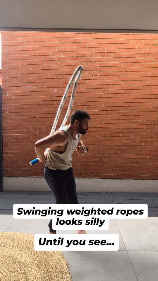 “Swinging ropes looks silly…"
Powerlfiters. Pro bodybuilders. Rugby players. BJJ black belts.
Some of the strongest, most athletic people on the planet are using rope flow.
Why?
• Spinal & shoulder mobility
• Upper body coordination
• Real movement. Real carryover