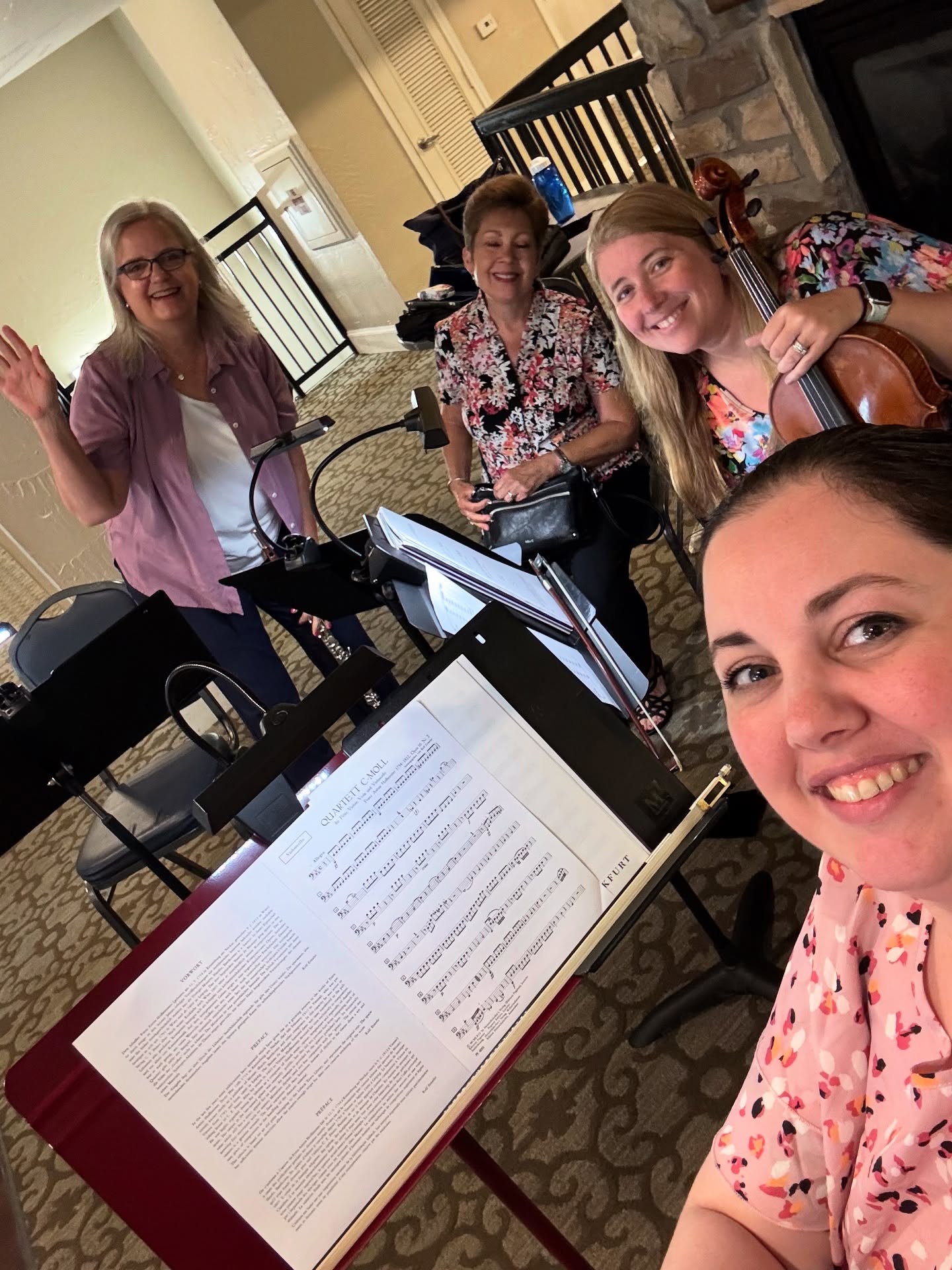 Had a fab time playing for residents at The Vantage this evening with @gmommysusan @judytum @sulich4pres. We especially enjoyed the awesome “sing along” we got!
