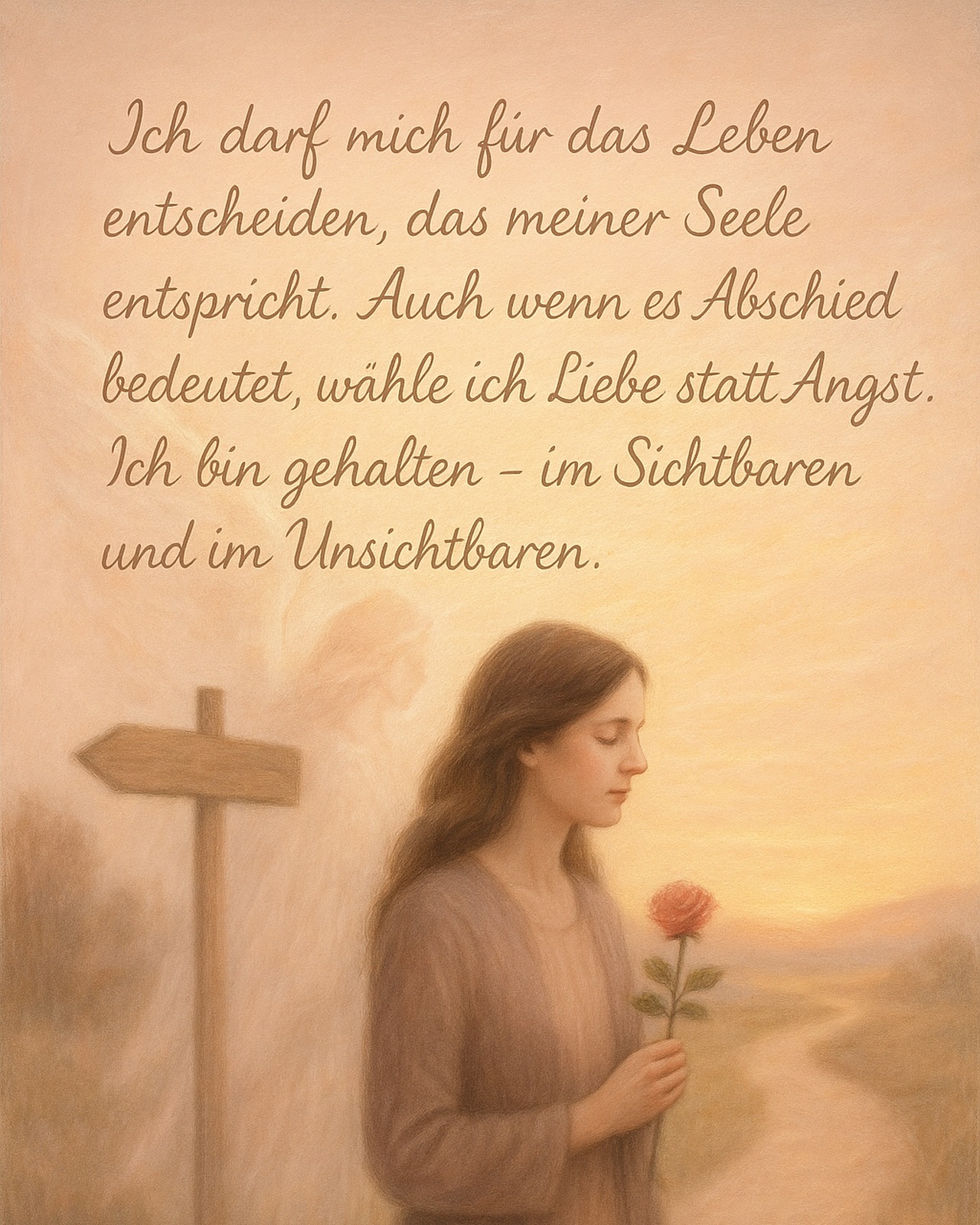 Heute ein kleiner Mutmacher für Deinen Weg, egal wohin er Dich in diesen besonderen Zeiten führt:
Du darfst Dich immer für Dich entscheiden,
Für das Leben, dass Deiner Seele entspricht,
Selbst wenn es Deinem Ego nicht richtig vor kommt, weil z.B. die Gesellschaft es anders sieht,
Oder jemand Dich dafür ablehnen könnte.
Ich weiß, es ist hart, aber feel Free du lichtvolles Wesen 🩷
Du wirst es schaffen, wenn es Dein Weg ist ☀️🙏
Wenn Du Unterstützung brauchst, bin ich da ❤️
#feelfree #seelenplan #liebe #deinweg #selbstliebe #engel #transformation #lebensfreude #seelenweg