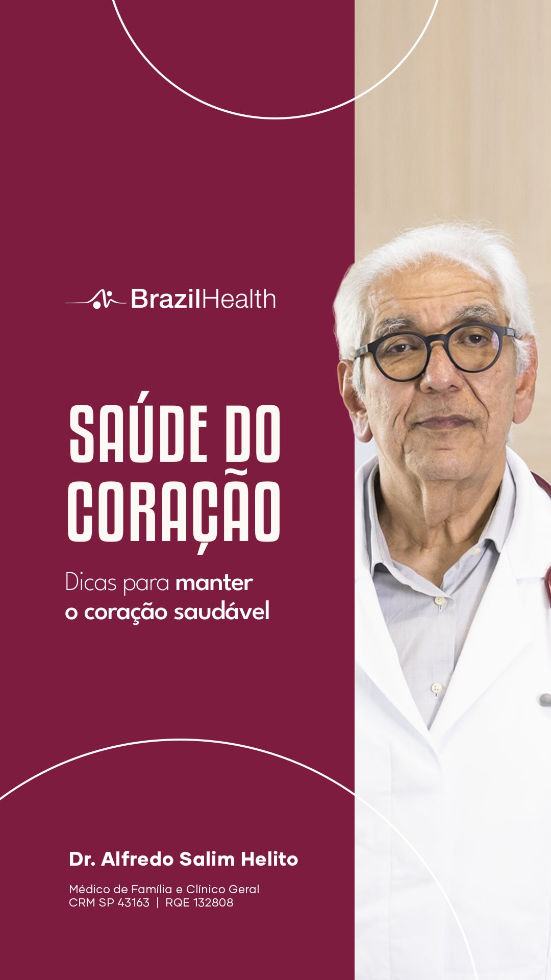 🫀 Cuidar do coração é essencial — e começa com escolhas simples no dia a dia.
No vídeo de hoje, o Dr. Salim orienta sobre os principais hábitos para manter a saúde cardiovascular em dia: alimentação equilibrada, atividade física, controle do estresse, evitar cigarro e outras substâncias nocivas.
Assista até o final e veja como pequenas mudanças podem fazer uma grande diferença para o seu coração!
Dr. Alfredo Salim
Clínica Médica
CRM SP 43163 | RQE 132808
#SaúdeDoCoração #VidaSaudável #Cardiologia #DrSalim #Prevenção #HábitosSaudáveis