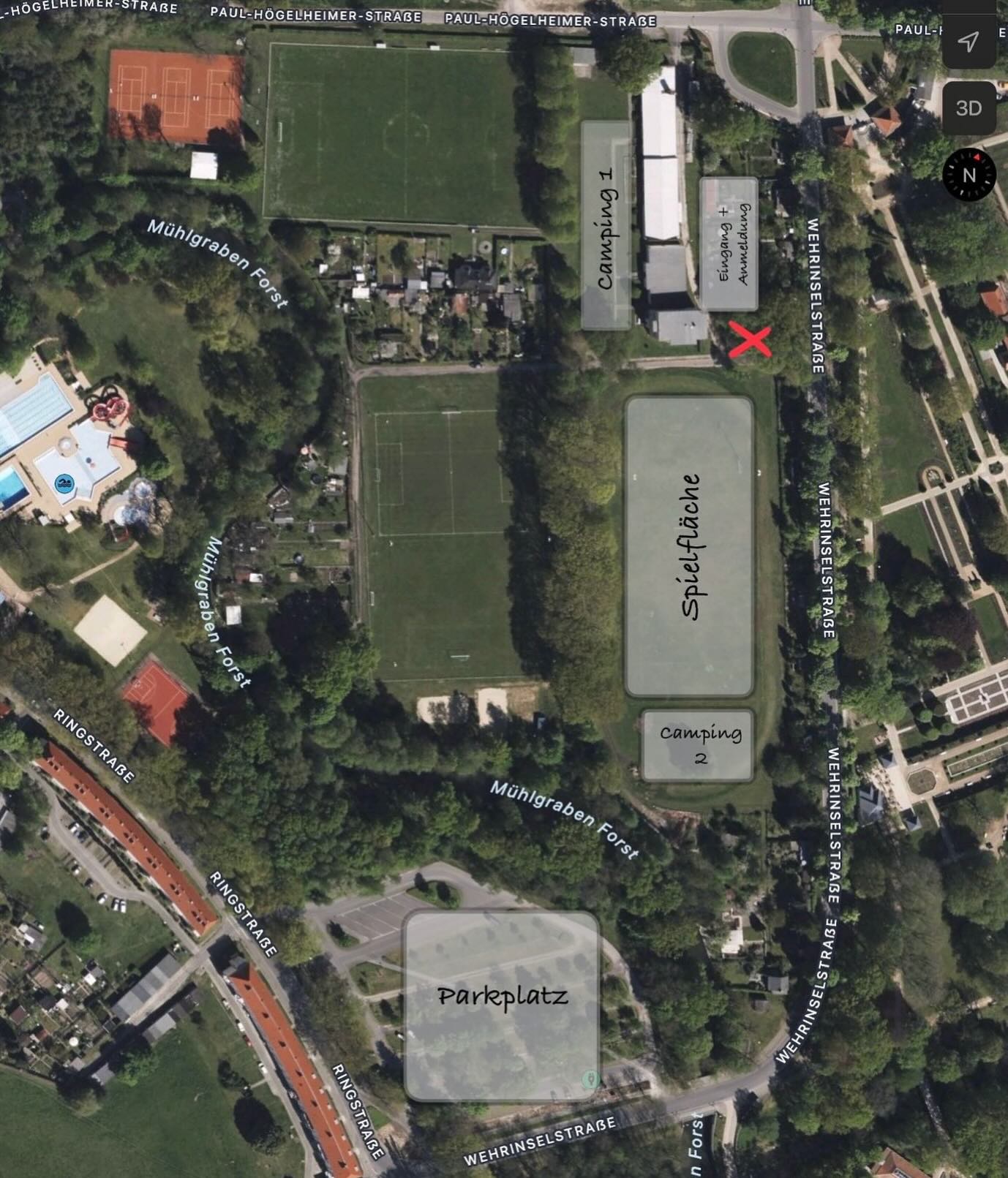 Parkplatz und Campingplatz so wie immer!👀