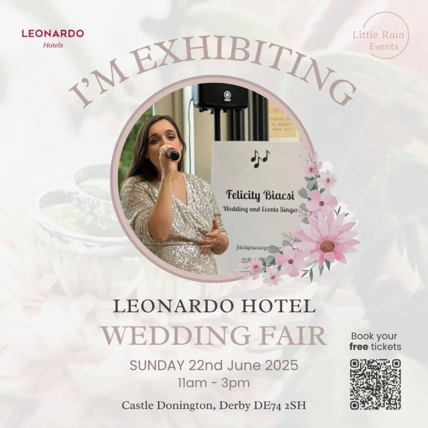 So happy that I've been able to join @littlerainevents for their wedding fair NEXT SUNDAY at the Leonardo Hotel in Castle Donington. Pop down to say hello, listen to some music and take a look at all the excellent suppliers who will be exhibiting to show how you can have your dream wedding come to life!
Get your FREE tickets here at https://leonardo-hotel-ema-wedding-fair.eventbrite.co.uk/
Cannot wait to see you there!
#weddingfair #brideandgroom #bridetobe #weddinginspo #engaged #weddingentertainment #singer #love #weddingfayre