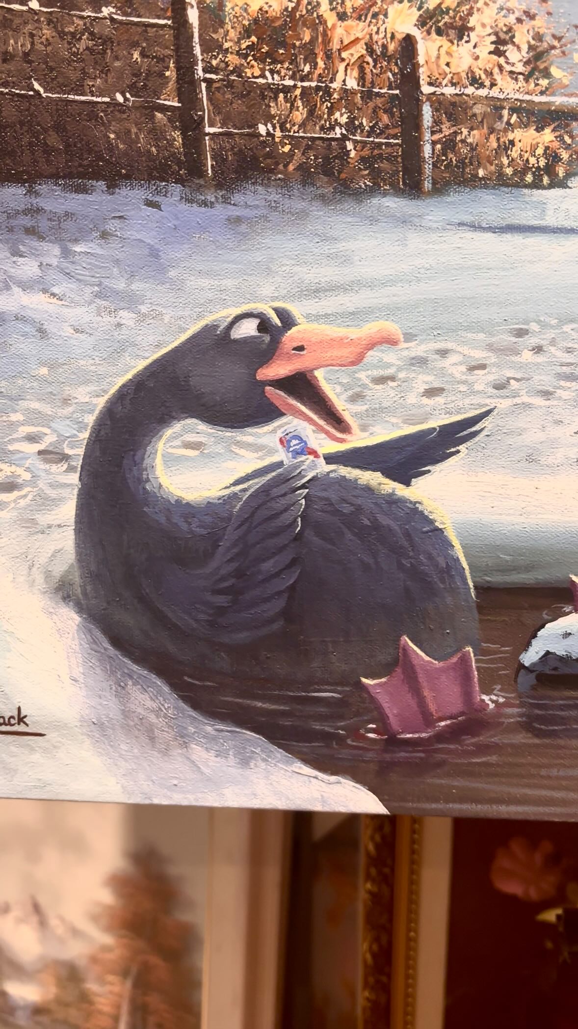 I started this piece and ended up losing my way on it. When I client saw what I had started they commissioned me to finish the painting and I am so glad I did. This piece is so much fun and I’m glad I got to have another go at it. Let me know your thoughts in the comments down below. There will be no prints or digitals for this piece. #commission #art #upcycle #painting #chickenart #owlart #greathornedowl #edmontonart #edmontonartist #thirststoreary