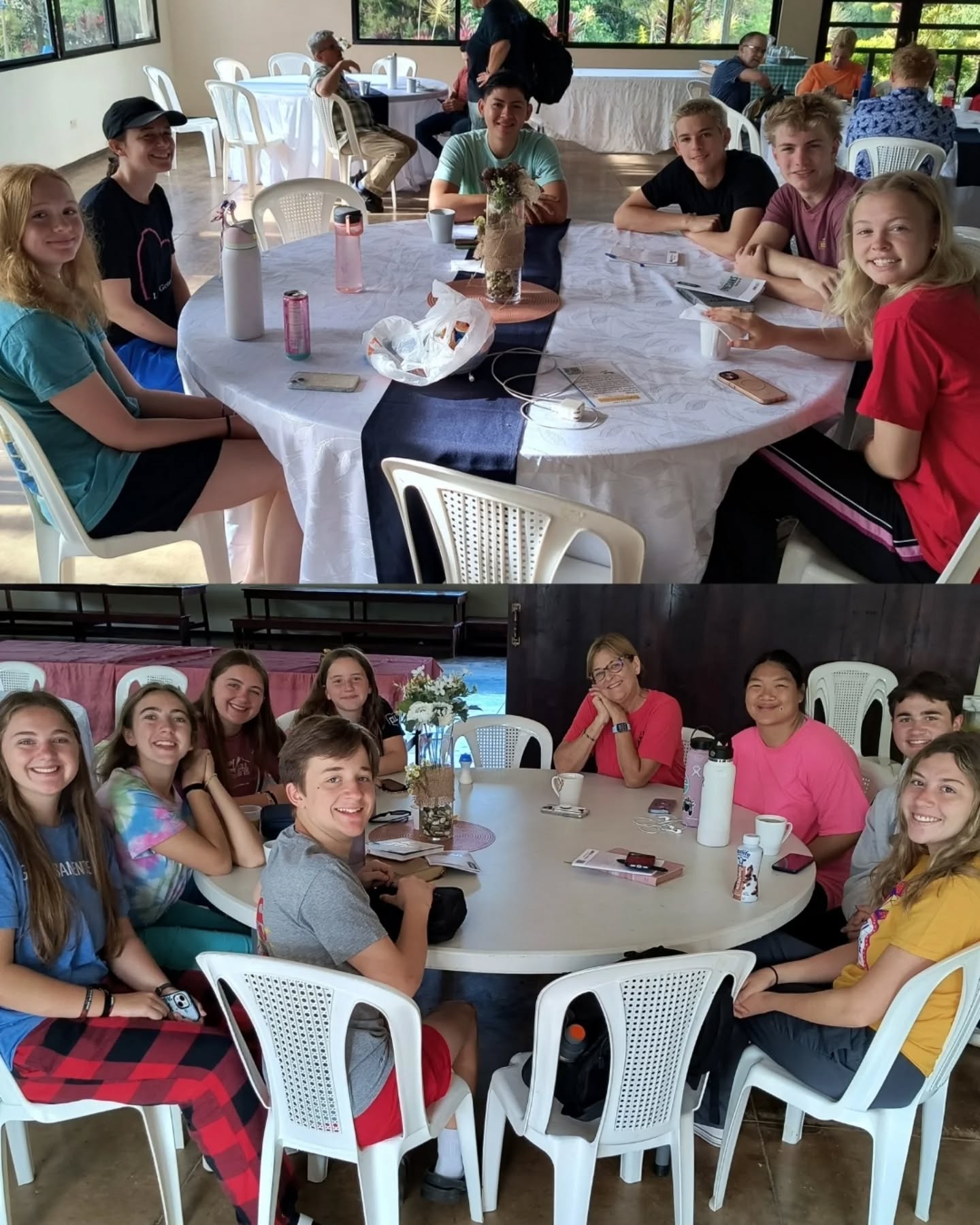 HONDURAS 2025 - Day 7 - Today was a work day around camp. Painting the Multi-Purpose room, painting signs for around camp and painting calcium on the trees to protect from insects were the things we were able to help with on Wednesday. We then went to Pena Blanca to shop for necessary souvenirs and coffee. Day 7 was a great day!