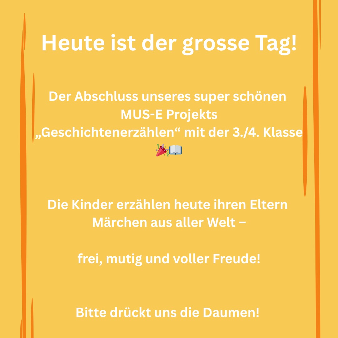 Die Kinder werden (hoffentlich) frisch, frei, fröhlich erzählen! #mus-e #geschichtenerzählen #märchenausallerwelt #kreativität #schulemitherz #kindererzählen
