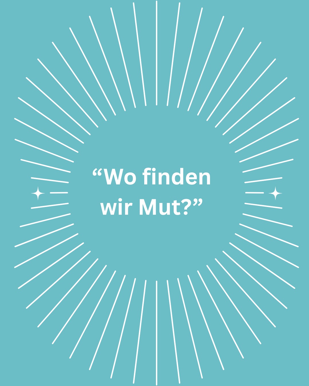 Manchmal frage ich mich, wo wir Zuversicht finden.
In Zeiten, in denen uns die Nachrichten erschöpfen.
In Gesprächen, in denen immer Sorge mitschwingt.
Ich finde meinen Mut in Geschichten.
In Worten, die erinnern: Wir sind nicht allein. Wir waren es nie.
In den nächsten Wochen will ich dir Geschichten erzählen von Hoffnung und von Licht im Dunkeln und vom Mut immer auch an das Gute zu glauben.
✨ Kennst du auch eine Geschichte, die Mut macht?
Dann teile sie mit uns – in den Kommentaren oder per Nachricht.
#GeschichtenDieMutMachen #MutGeschichten #StorytellingMitHerz #HoffnungErzählen #KraftDerWorte