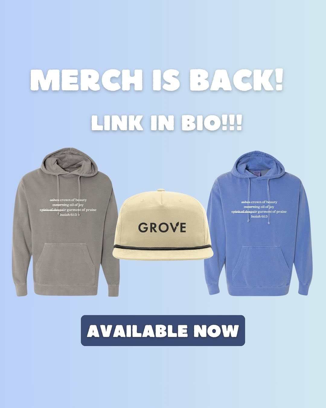 Grove Retreat Merch is Here – Pre-Order Now!
We’re excited to announce that The Grove Retreat Merchandise Storefront is now open! You can pre-order retreat merch and pick it up when you arrive at the retreat. This is a limited-time presale, and all items must be ordered before the deadline listed on the site. There won’t be extra merch available to purchase at the retreat, so don’t miss your chance to grab what you want! Link is in our bio!! 😁😁😁
Deadline to order is: July 18, 2025