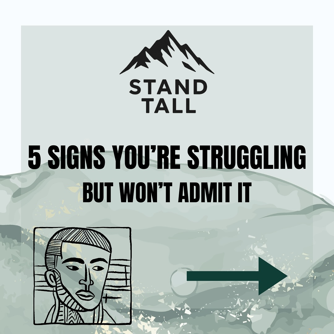 Face the challenge rather than hiding from it. Don’t struggle alone. Reach out for support when you need it. That’s where strength lies. #MensMentalHealth #MenGetTherapyToo #StandTall